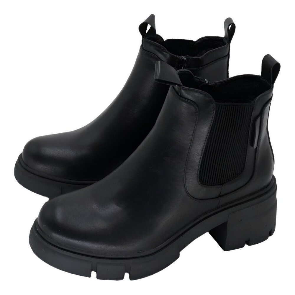 GC Shoes Women's William Chelsea Lug Sole Booties Black 8M - Picture 2 of 6